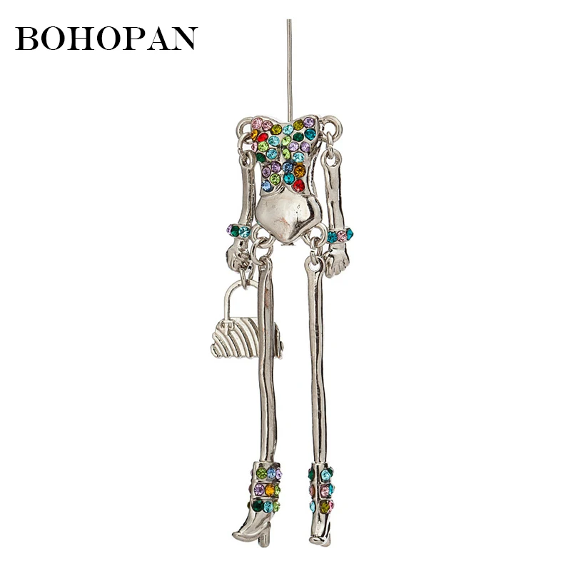

Colour Crystal Doll Jewelry Findings For Women Handbag Metal Figure Pendants DIY Necklaces Making Charm Jewelry Accessories
