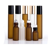 50 x 3ml 5ml 10ml frost clear amber roll on roller bottle for essential oils refillable perfume bottle deodorant containers