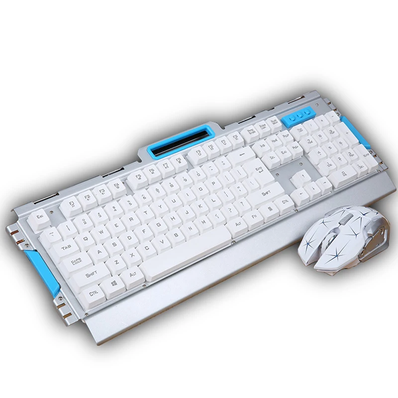 2 4G Беспроводная мультимедийная эргономичная Usb игровая клавиатура мышь