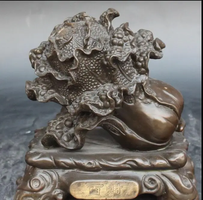 Бесплатная 8 &quotКитайская чисто черная бронзовая фигурка для привлечения