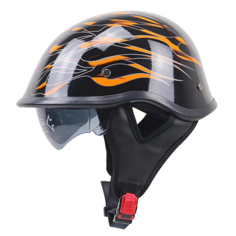Брендовый мотоциклетный Ретро шлем для круиза принц в горошек одобренные