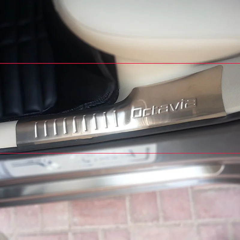 Внутренняя накладка из нержавеющей стали для Skoda Octavia A7 2014 2015 2016 Накладка на порог