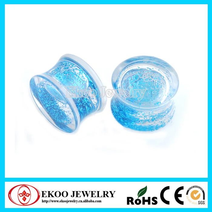 Новое поступление акриловый Жидкий блеск снег глобус седло вилка синий 8 шт в