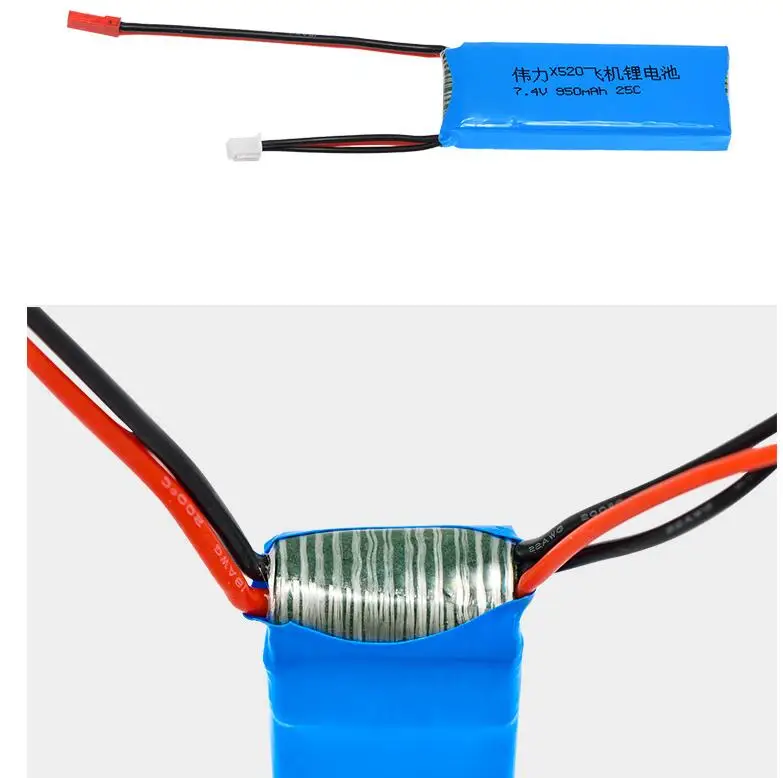 Литий-полимерный аккумулятор 7 4 В 950 мАч 25c для WLtoys X520 Blade 200 QX и CX/CX2/CX3 запасные