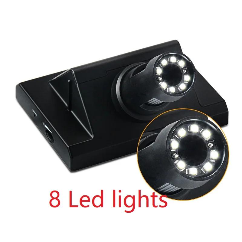 Микроскоп VGA с ЖК дисплеем 4 3 дюйма 8 светодиодов USB|Микроскопы| |