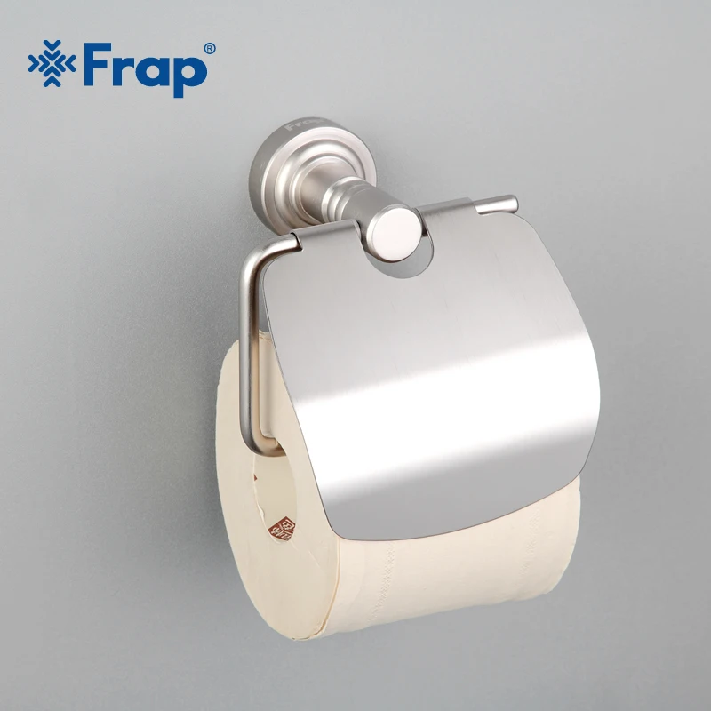 Держатель для туалетной бумаги Frap серебристый с креплением на сиденье F3703|toilet paper