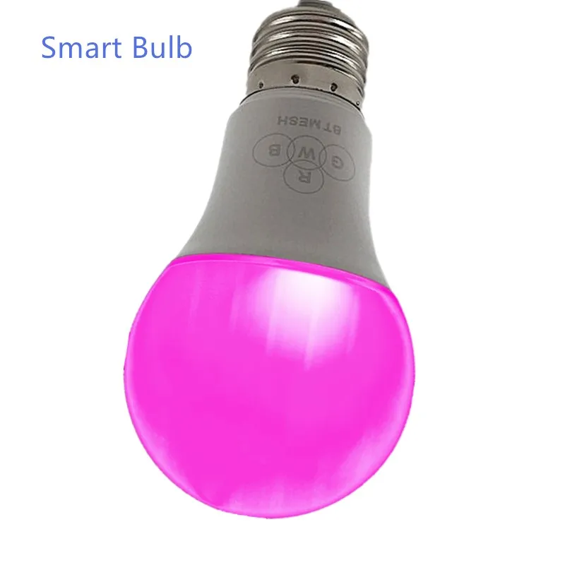 

Умная лампочка с поддержкой Wi-Fi, RGBW, Bluetooth 4,0, E27, светодиодная лампочка с регулируемой яркостью, работает с приложением Android Google ,IOS, дистанцион...
