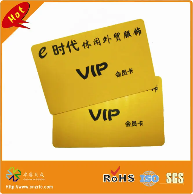 wholesale glossy finish customized cr80 4c printing gold vip card