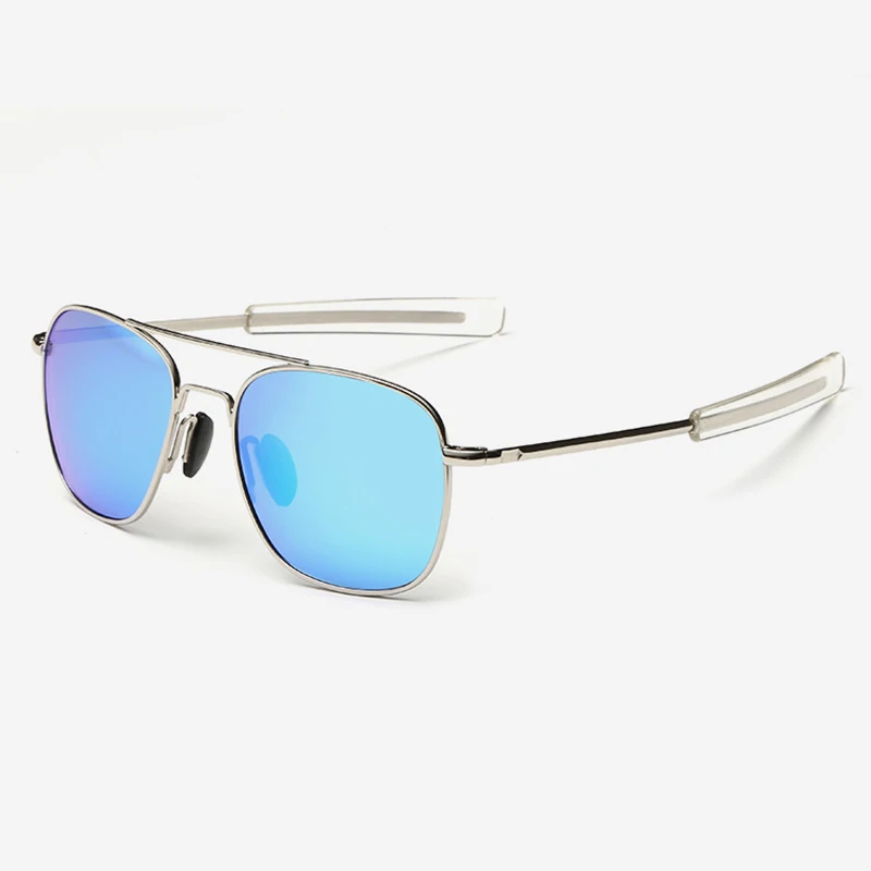 Mens Pilot Military Солнцезащитные очки Очки для вождения Очки Красные синие зеркала Черный Зеленый Фирменный дизайн Поляризованные солнцезащитные очки