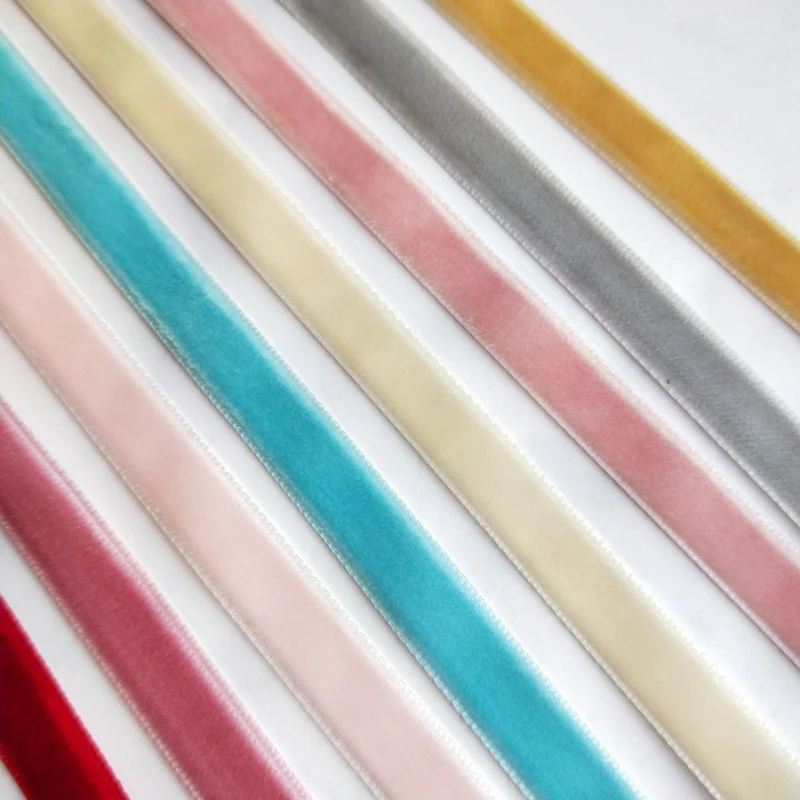 3/8 &quot(10 мм) Флокированная бархатная лента для свадебной вечеринки украшение