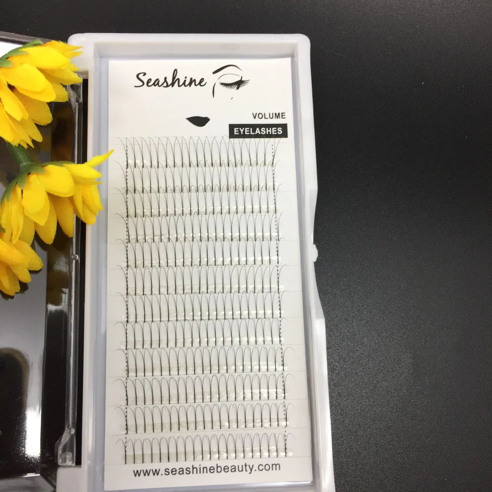 10 лотков C D Curl 0 07 мм 2D объем ресниц предварительно сделанные вентиляторы толщина