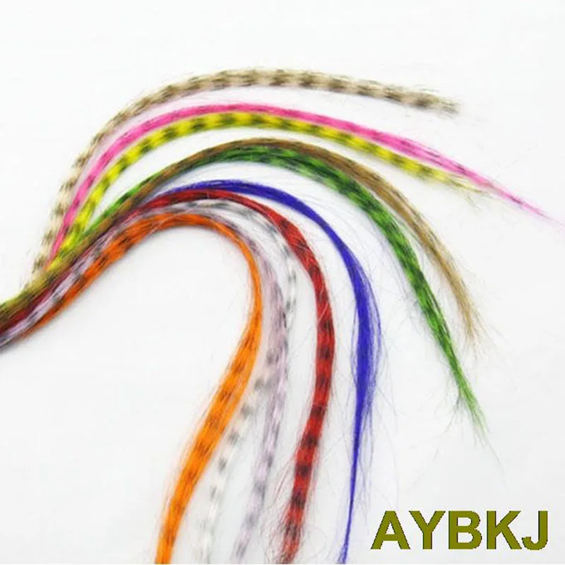 10 шт./лот прямые Разноцветные синтетические перышки для наращивания волос