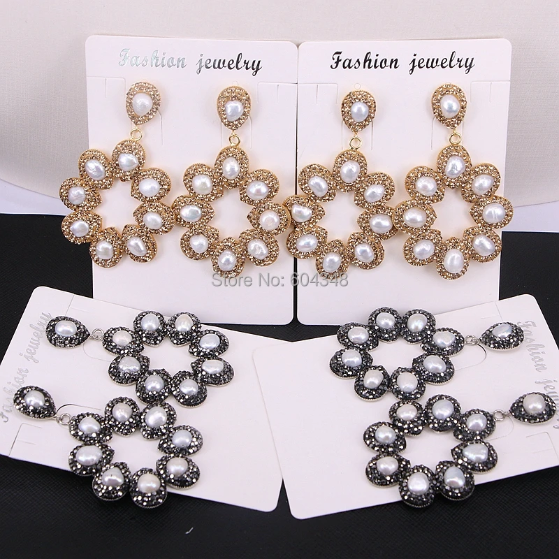 Женские серьги Zyunz с натуральным жемчугом 3 пары|earrings for|earrings statementdrop earrings |