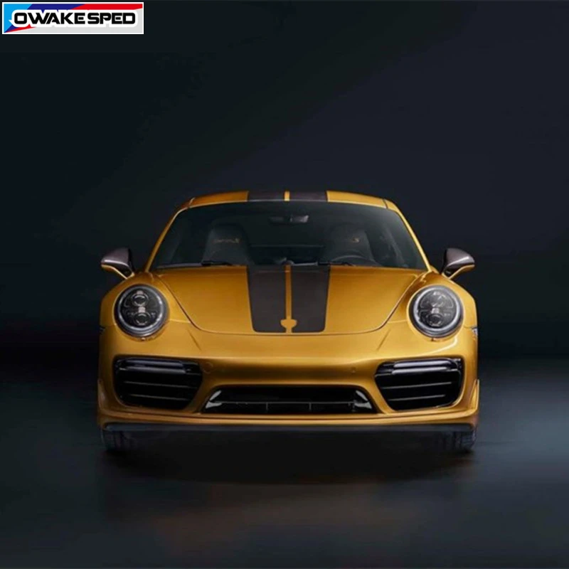 1 комплект спортивных наклеек в полоску для гоночного автомобильного капота