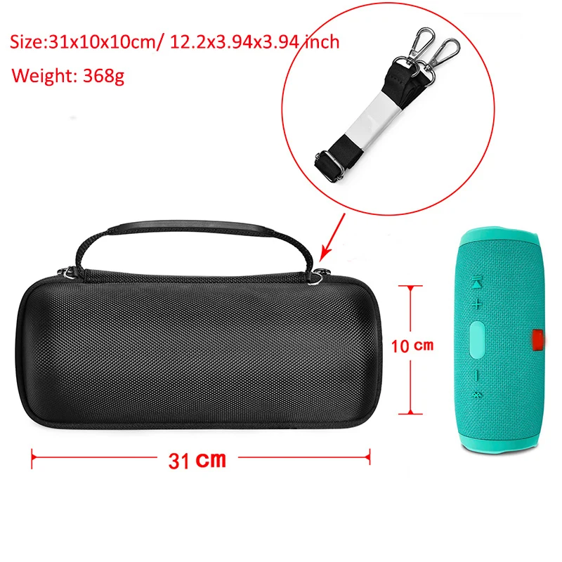 

Protective Carrying Case Bag for JBL charge3 Bluetooth Speaker Hard EVA Case Cover Extra Space for Accessories