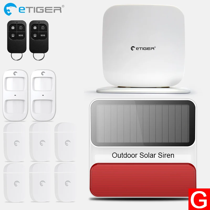 ETIGER SecualBox V2 IOS Android APP дистанционное управление беспроводной 433 МГц PIR домашняя