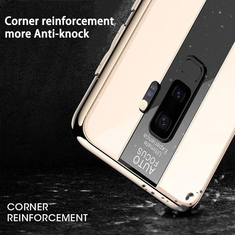 Для samsung S8 Plus Note 8 9 чехол s противоударное покрытие TPU+ PC стекло зеркальная крышка чехол для телефона для samsung Galaxy S9 Plus чехол S9