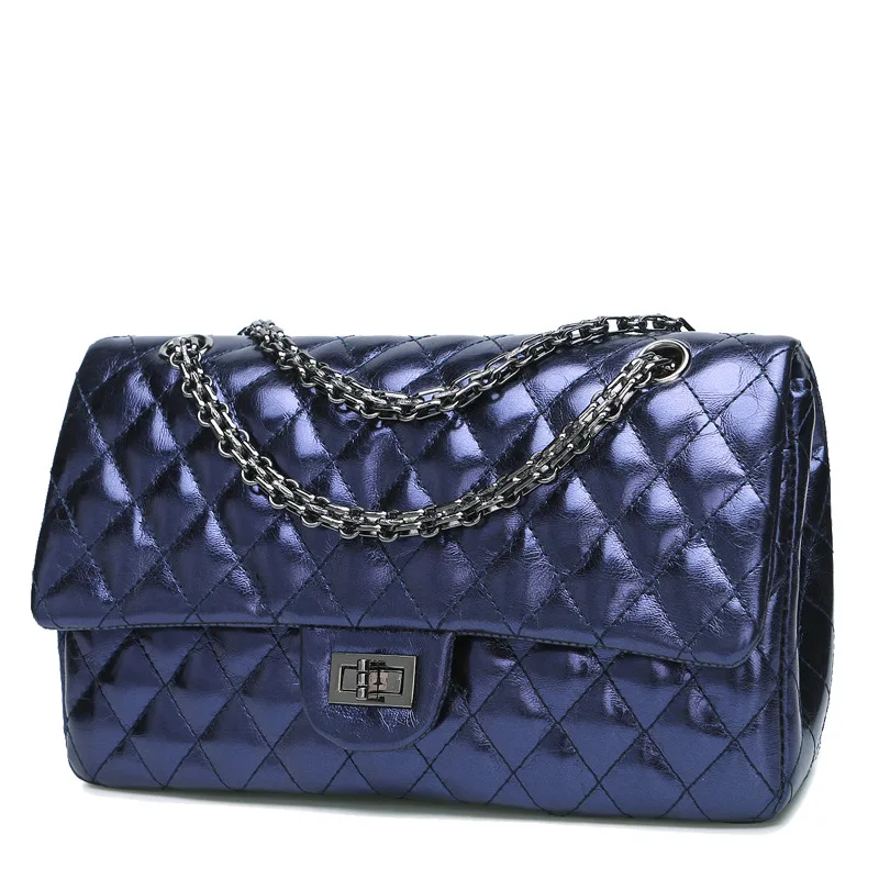 2017 Известный Бренд Genuin Кожаная Сумка Женщина Классический Lingge Цепи Женская