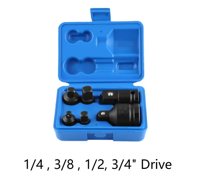 

New 6Pcs/Set Impact Socket Adaptor Reducer Adapter 1/4 1/2 3/8 3/4inch Hand Wrench Tool Set