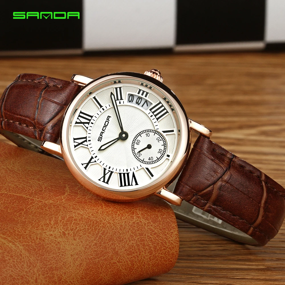 Часы наручные SANDA женские кварцевые брендовые водонепроницаемые романтические