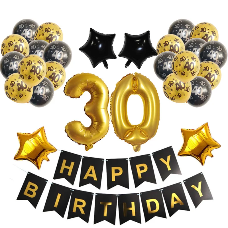 NASTASIA 1 Набор 30th/40th День рождения воздушные шары из алюминиевой фольги 40-дюймовая
