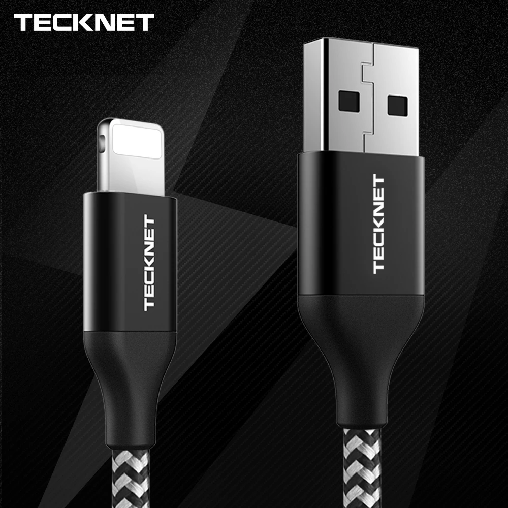 Tecknet 5V2. 4A USB кабель для iPhone X 8 7 6 плюс S 5S 5C SE кабели быстрой зарядки синхронизации
