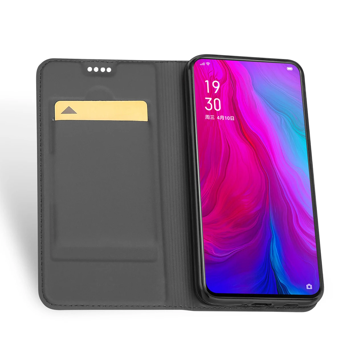 Флип чехол для Oppo Рено 10x зум кожаный тонкий защитный с держатель карт OPPO Рено/Realme