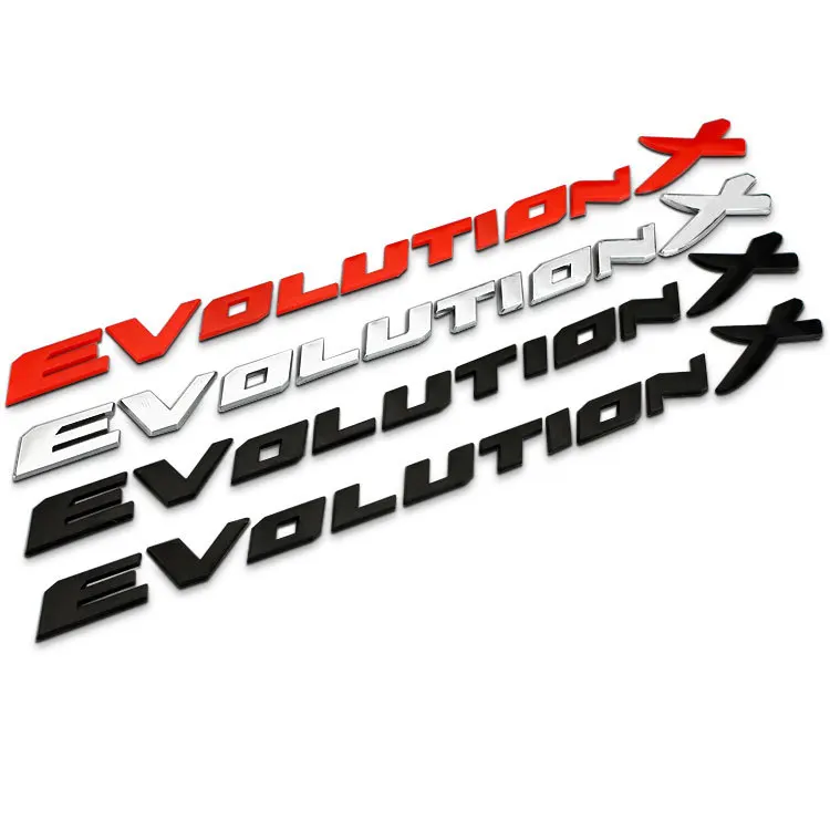 Буквы Evolution X, АБС-пластик, автомобильный Стайлинг, эмблема, значок, автомобильная установка, багажник, 3D наклейка, наклейка для Mitsubishi Lancer EVO