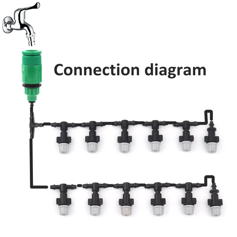 1 комплект 30 м система тумана охлаждения ирригационный микрораспылитель полив
