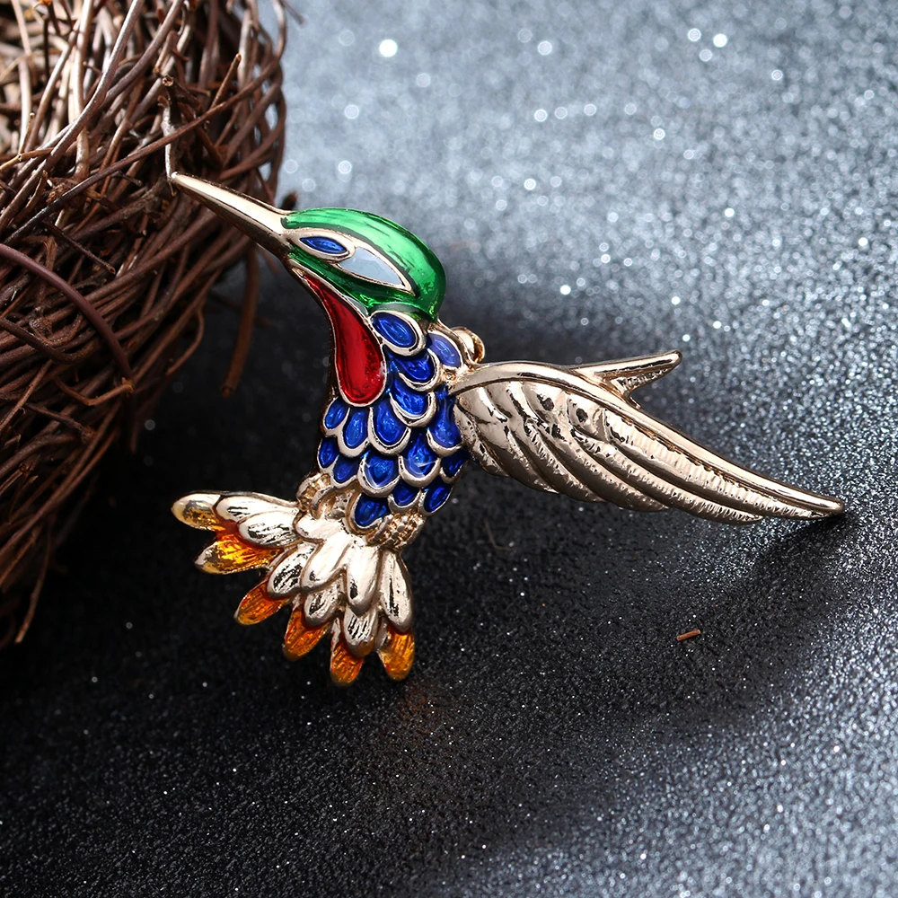 Модные ювелирные украшения MloveAcc эмалированная Колибри Мужская искусственная