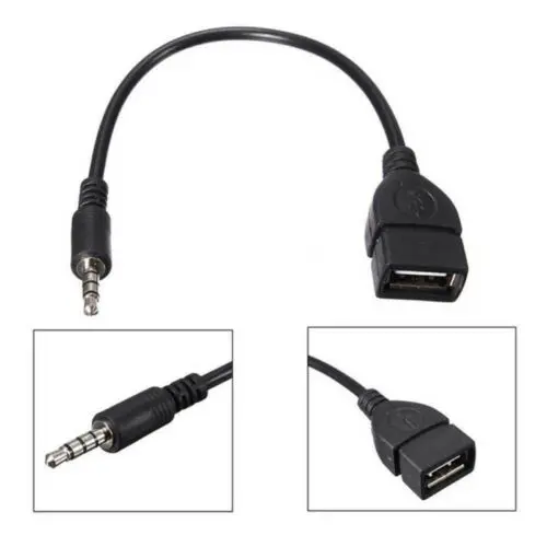 3 5 мм Штекерный AUX аудио разъем USB 2 0 Женский конвертер шнур Автомобильный MP3|Акустическая линия| |
