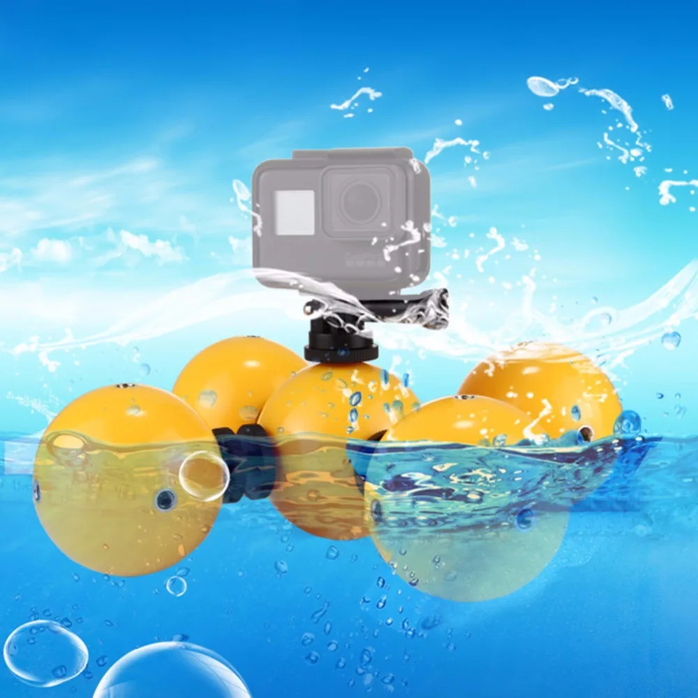 Водонепроницаемый экшн Камера плавающий шар с Adatper для экшн-камеры GoPro Hero 5/5 Session/4/4S/3/3 S спортивной экшн-камеры Sjcam S4000 Экшн-камера Eken H9/H9R