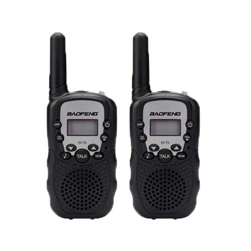black 2 шт Baofeng BF-T3 детская игрушка Walkie Talkie мобильный телефон говорящая игрушка Двусторонняя радио коммуникатор для ребенка - Цвет: black