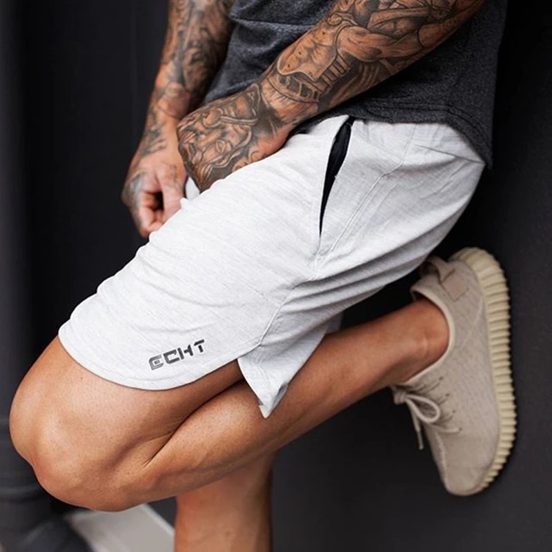 Мужские шорты для бодибилдинга фитнеса тренировки 3 шва по низу хлопок мужские