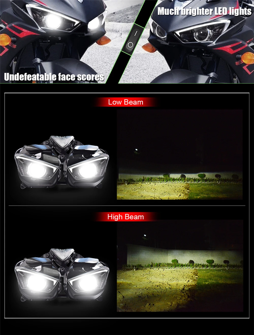 KT Полный светодиодный задний фонарь для Yamaha R3 R25- V2