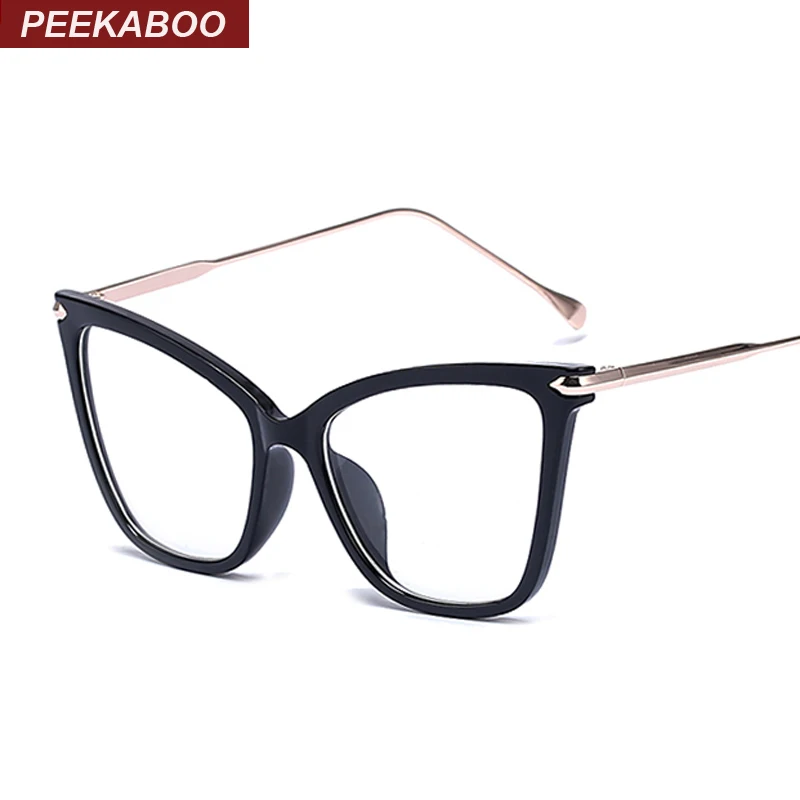 Peekaboo черные сексуальные модные очки кошачий глаз дизайнерские брендовые роскошные большие очки кошачий глаз оправа для женщин женские золотые