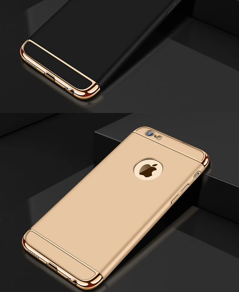 Роскошный чехол для телефона с покрытием для iphone 7, 6, 6 S, 8 Plus, Жесткий ПК, полный защитный чехол для iphone XR, XS, MAX X, 5, 5S, SE, чехол, Fundas Capa
