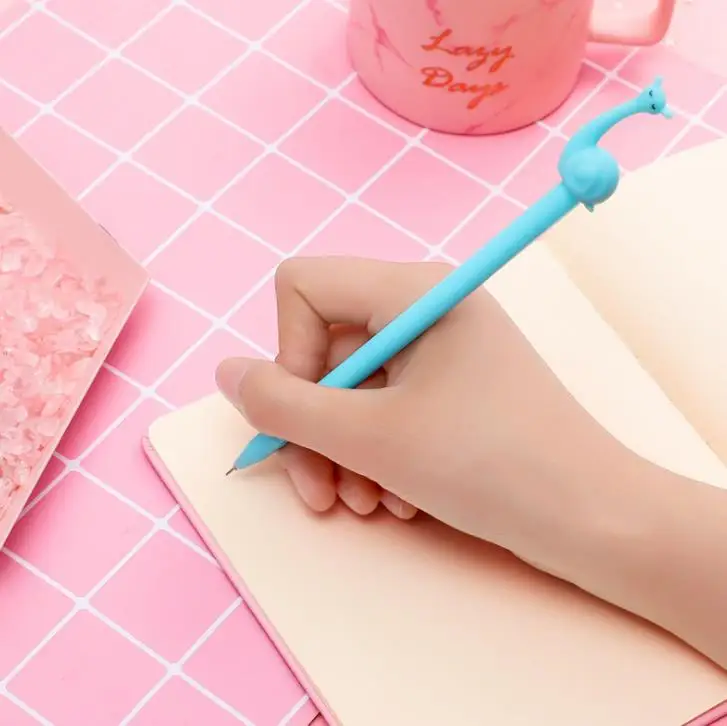 4 шт./компл. Kawaii 0,5 мм конфеты цвет животных Улитка силиконовые гелевые ручки корейские канцелярские подписи ручка Escolar Papelaria подарки