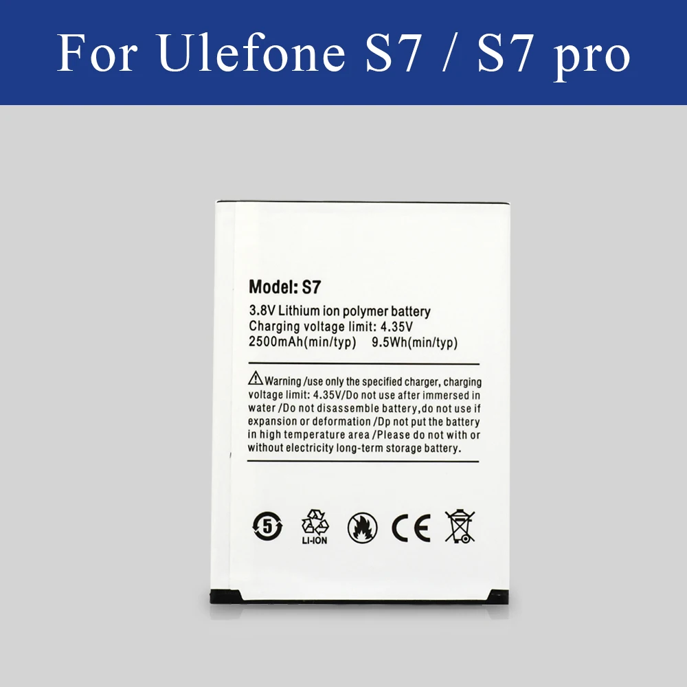 Высокое качество Батарея для Ulefone S7 pro 5 0 дюймов 2500 мА/ч литий ионный полимерный