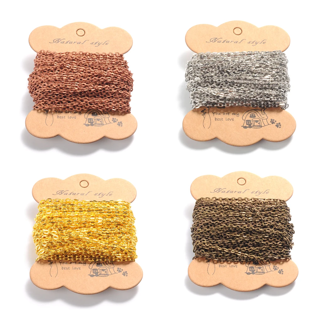 Металлическая цепочка для изготовления ювелирных изделий 4 1x3x0 8 мм|chain steering wheel for