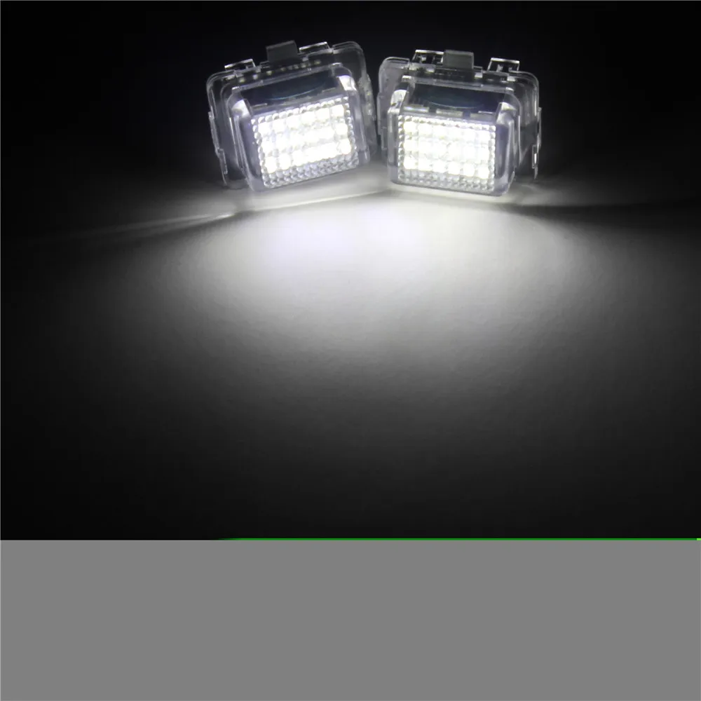ANGRONG 2x18 SMD CAN шина светодиод номерной знак светильник лампа для Mercedes Benz W204 S204 C117 / X117