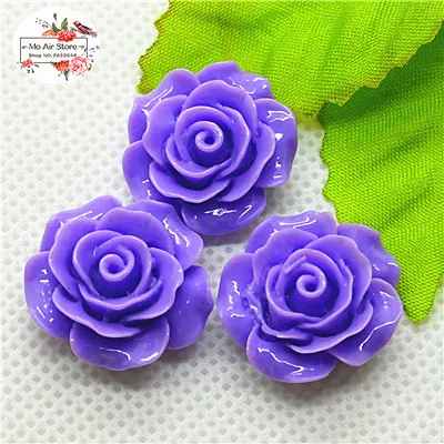 purple 50pcs 50 шт 20 мм смешанный цвет Камелия каучуковый кабошон с плоским основанием DIY украшения/телефон без отверстия - Цвет: purple 50pcs