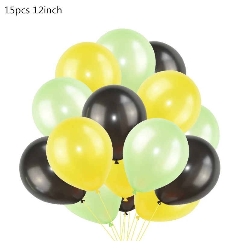15pcs balloon mix2 Строительные вечерние баннеры для автомобилей с днем рождения, экскаватор, грузовик, гирлянда, латексные шары, детские автомобили, украшения для дня рождения - Цвет: 15pcs balloon mix2