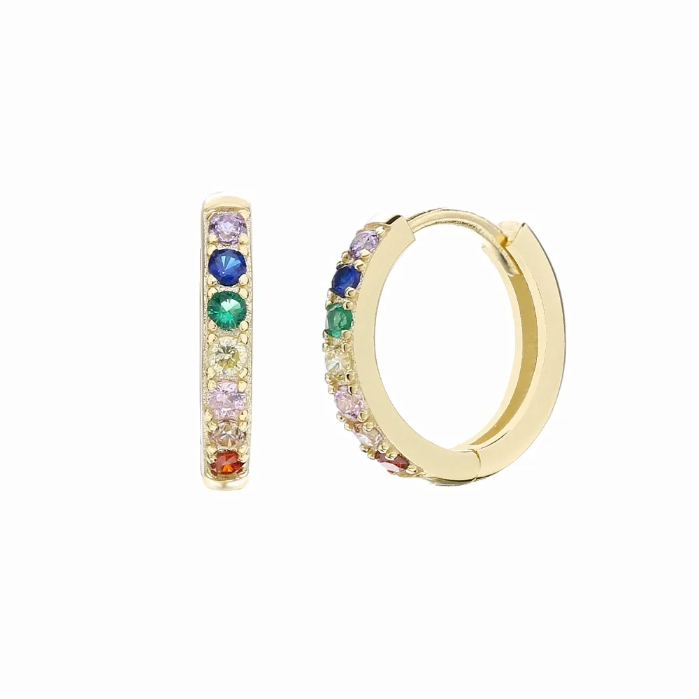 Slovecabin 925 Sterling Silver Gold Hoop Earrings For Women Accessories Round Huggies Pin Big Circle Ear Ring Small Clip Jewelry