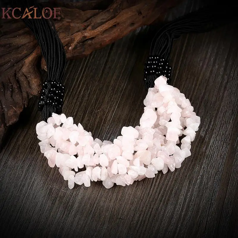 KCALOE индийский оникс натуральный камень ожерелье винтажные аксессуары модная