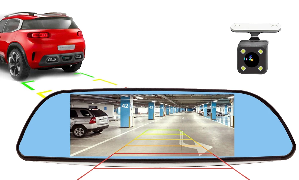 Bluavido 7 дюймов Автомобильное зеркало заднего вида DVR 4G ADAS Android gps навигация FHD 1080P видеорегистратор WiFi мониторинг авто видео рекордер