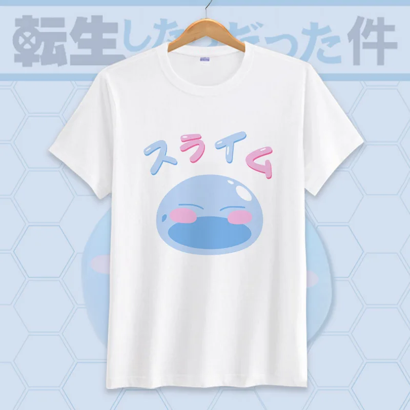 Футболка Tensei Shitara Slime Datta Ken с мультяшным принтом и коротким рукавом футболка для