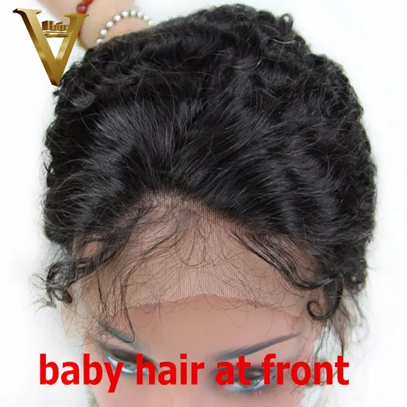150% Brazilian Glueless Full Lace Human Hair Wigs For Black Women Water Wave With Baby Bleached Knots Remy | Шиньоны и парики