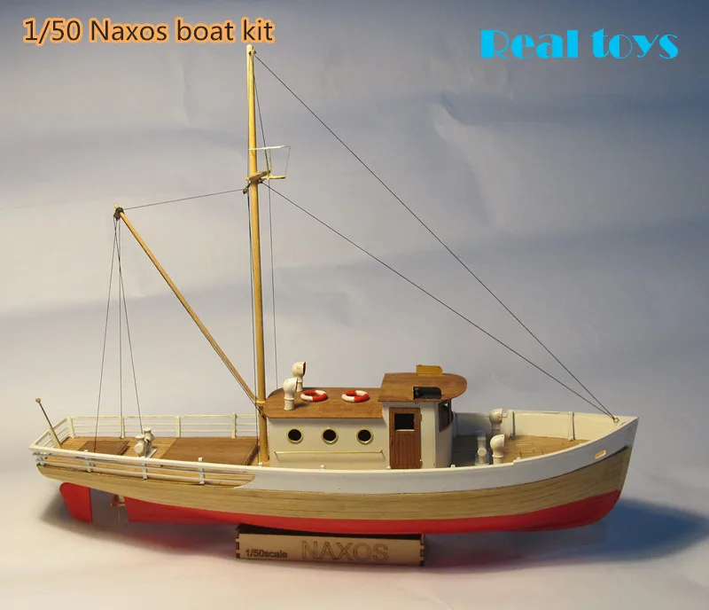 RealTS масштаб 1/50 классика парусная лодка модель NAXOS рыбацкая лодка деревянный набор для моделирования