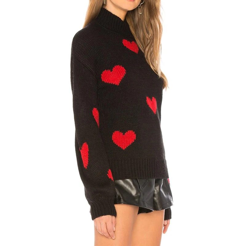 Короткий женский свитер с высоким воротом новинка 2019 модный рукавом-фонариком и